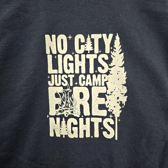 Vtg Fox Racing Hoodie Sweatshirt Mens Large No City Lights Just Camp Fire Nights - Picture 6 of 8